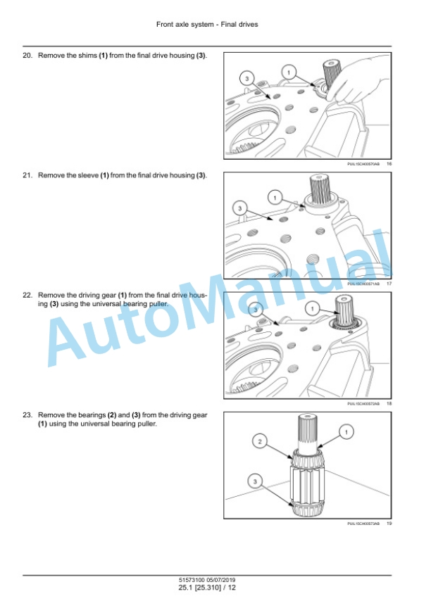 Alternative view of New Holland TC5.30 Combine Service Manual 51573100