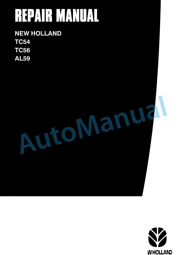 New Holland TC54, TC56, AL59 Combine Repair Manual 6046496100