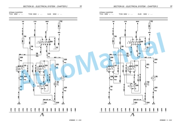 New Holland TC54, TC56, AL59 Combine Repair Manual 87595929-5