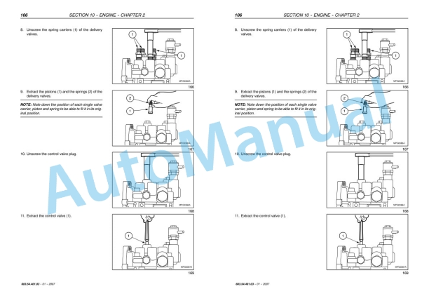 New Holland TCE40, TCE45, TCE50 Service Manual 6035440103-4