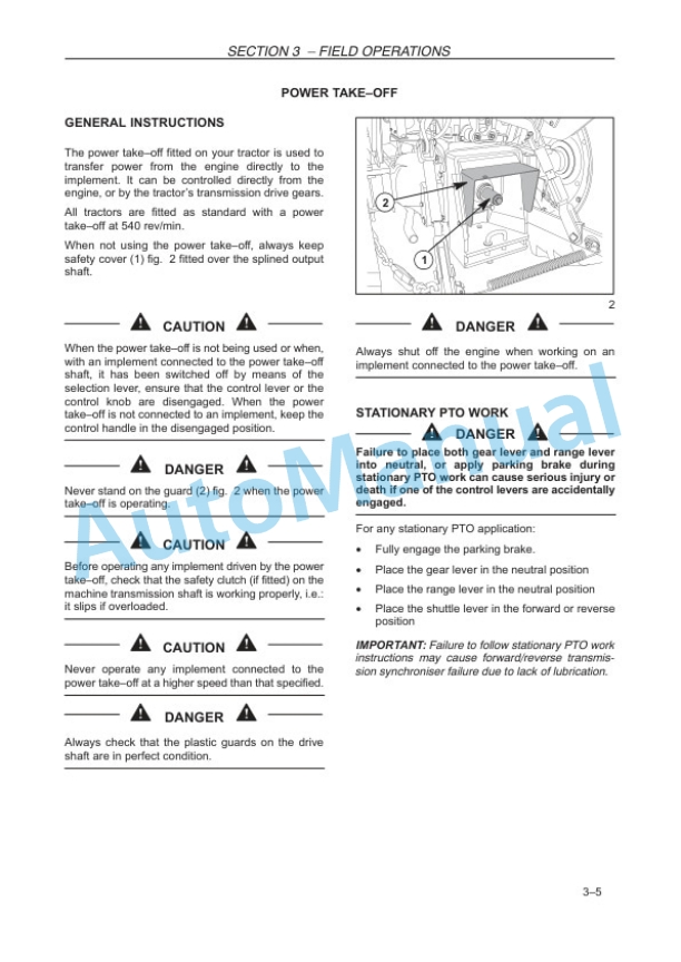 New Holland TD3.50 Tractor Operation and Maintenance Manual 47376814-3