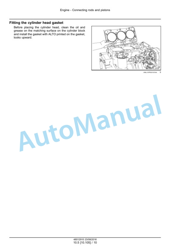 Alternative view of New Holland TD3.50 Tractor Service Manual 48012910