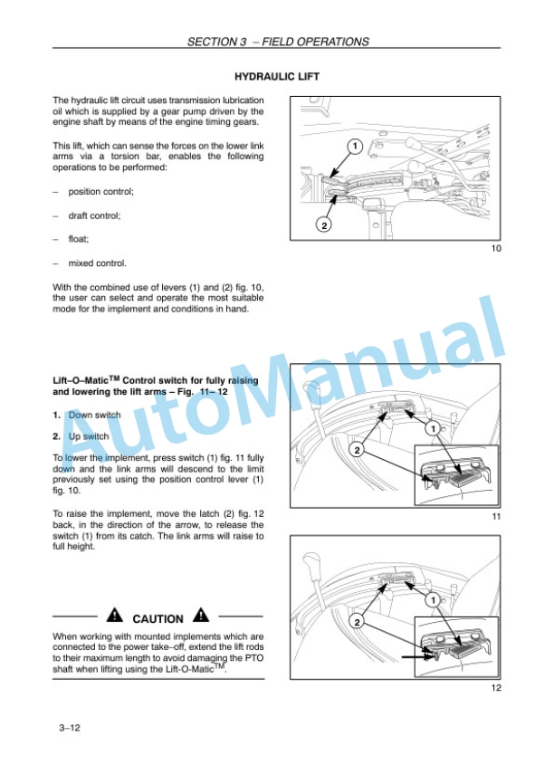 New Holland TD4020F, TD4030F, TD4040F Tractor Operation and Maintenance Manual 84264927-3
