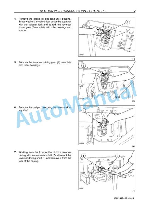 Alternative view of New Holland TD4020F, TD4030F, TD4040F Tractor Service Manual 47621082