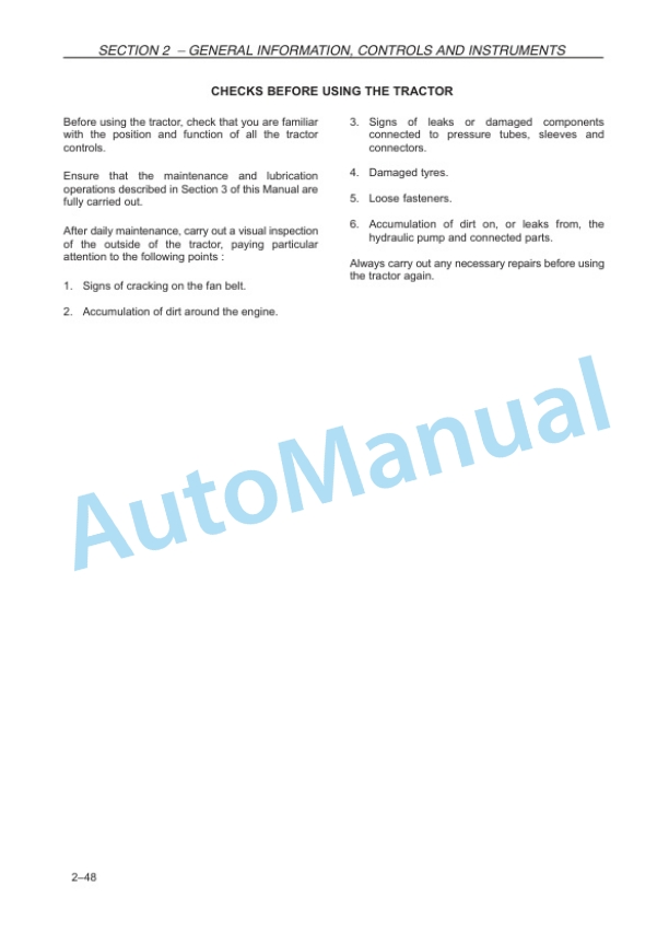 New Holland TD5010, TD5020, TD5030, TD5040, TD5050 Tractor Operation and Maintenance Manual 47376882-3