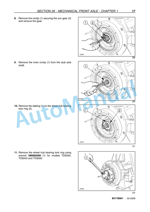New Holland TD5010, TD5020, TD5030, TD5040, TD5050 Tractor Service Manual 84176561-3