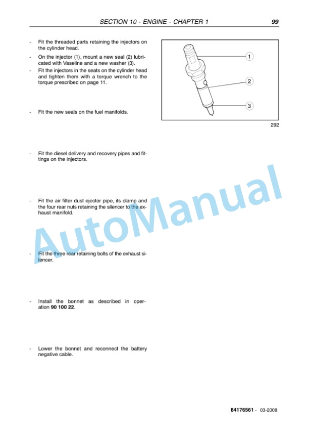 New Holland TD5010, TD5020, TD5030, TD5040, TD5050 Tractor Service Manual 84176561B-2