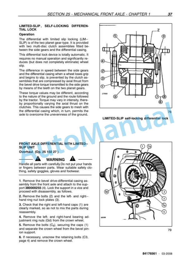 New Holland TD5010, TD5020, TD5030, TD5040, TD5050 Tractor Service Manual 84176561B-3