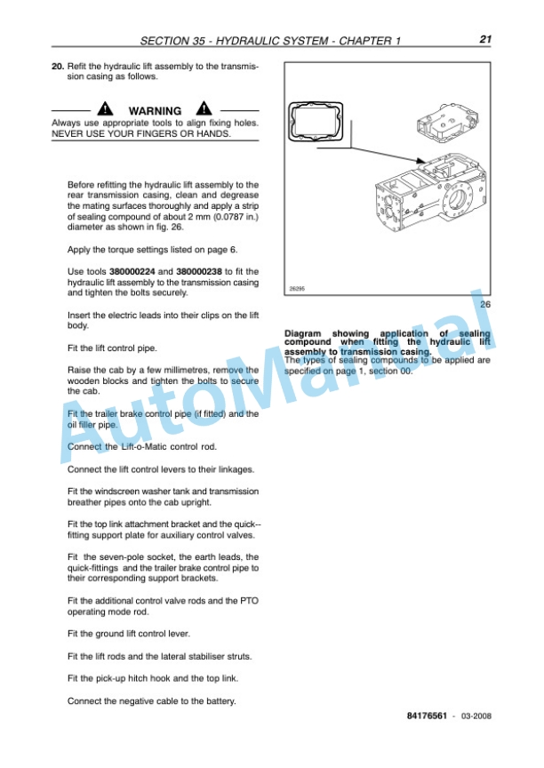 New Holland TD5010, TD5020, TD5030, TD5040, TD5050 Tractor Service Manual 84176561B-4