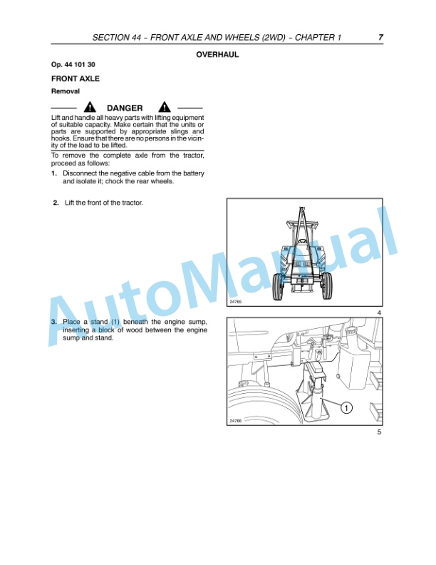 New Holland TD5030, TD5040, TD5050 Tractor Service Manual 84221707-2