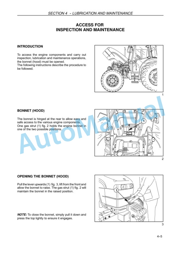 New Holland TD5030, TD5040 Tractor Operation and Maintenance Manual 84425846-4