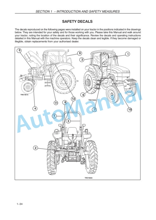 New Holland TD5050 HC Tractor Operation and Maintenance Manual 47376863-2