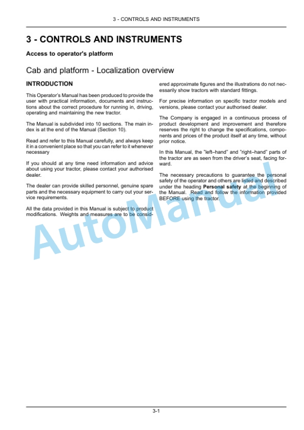 Alternative view of New Holland TD60, TD70, TD80, TD90, TD95 Straddle Tractor Operation and Maintenance Manual 47918187