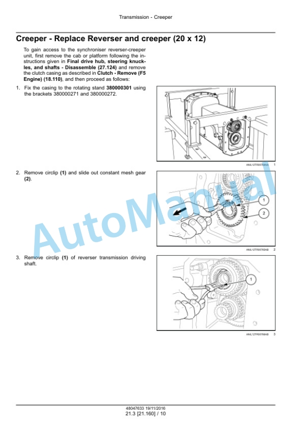 Alternative view of New Holland TD60, TD70, TD80, TD90, TD95 Straddle Tractor Service Manual 48047633