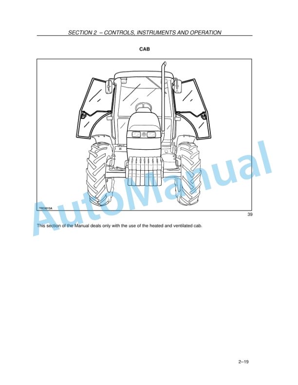 Alternative view of New Holland TD60D, TD70D, TD80D, TD90D, TD95D Tractor Operation and Maintenance Manual 5091825