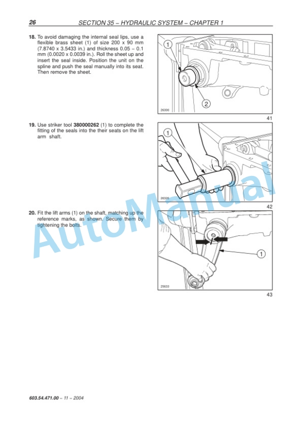 New Holland TD60D, TD70D, TD80D, TD90D, TD95D Tractor Repair Manual 6035447100-4