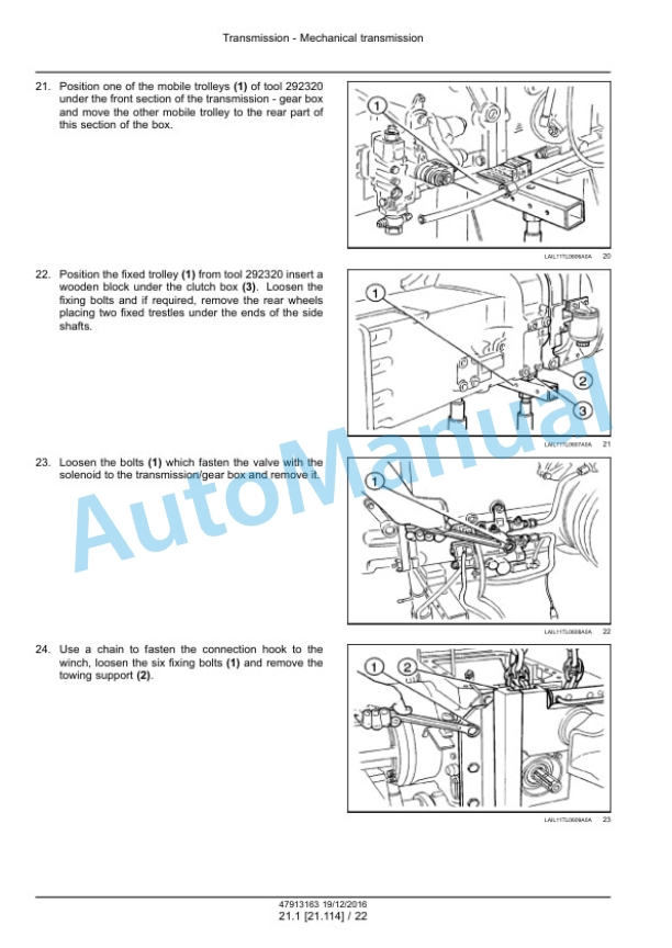 Alternative view of New Holland TD65F, TD75F, TD85F Tractor Service Manual 47913163