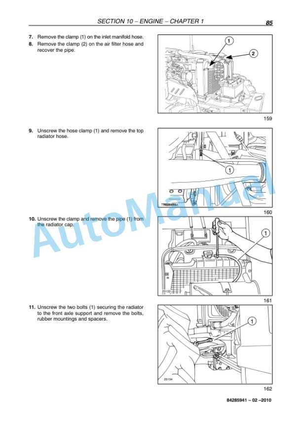 Alternative view of New Holland TD65F, TD75F, TD85F Tractor Service Manual 84285941