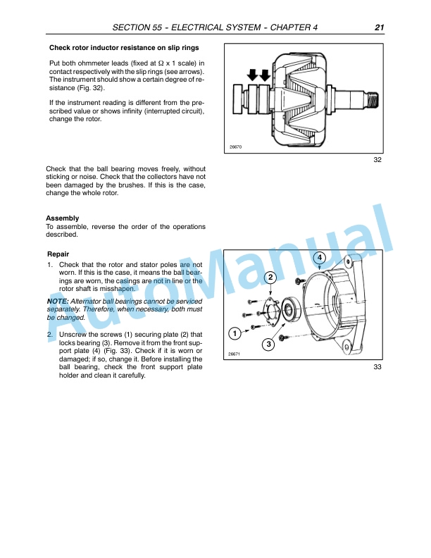 New Holland TD7D, TD95D, TD95D High Clearance Tractor Repair Manual 87572976-3