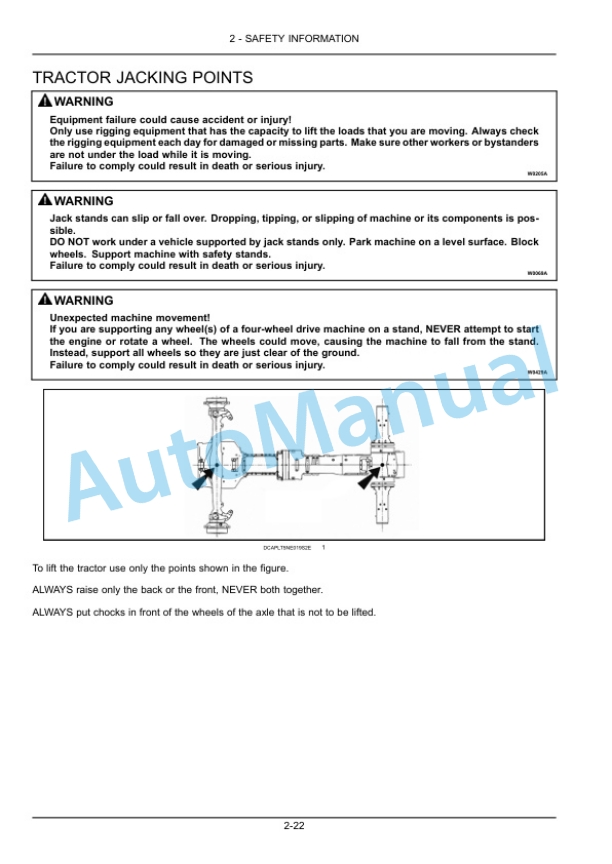 New Holland TD80D HC, TD90D HC, TD95D HC Tractor Operation and Maintenance Manual 47918199-2