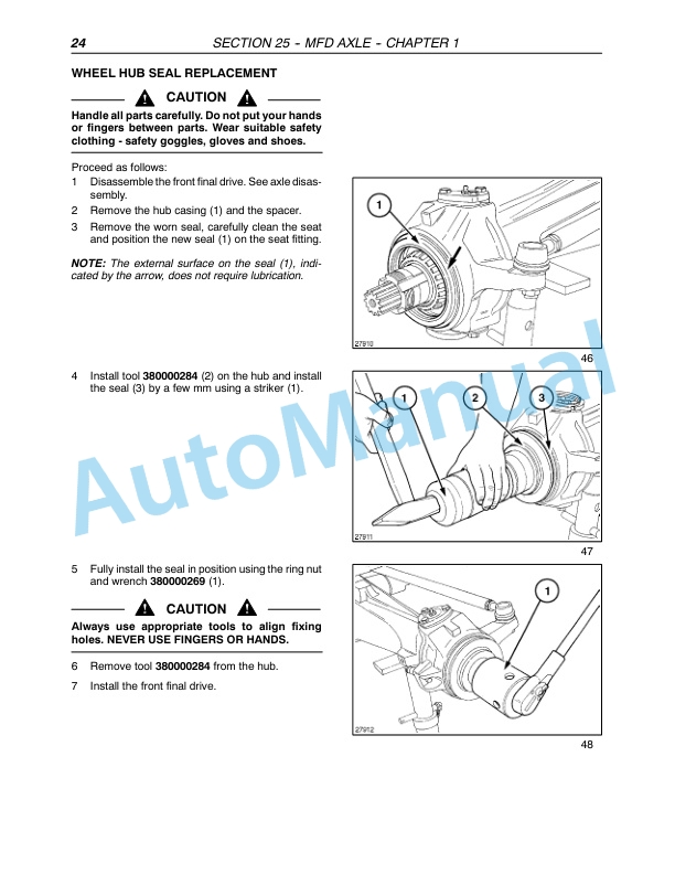 New Holland TD80D, TD95D Tractor Repair Manual 87658940-3