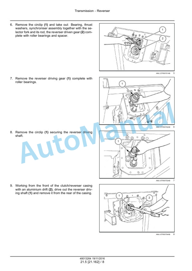 Alternative view of New Holland TD95D HC Tractor Service Manual 48013264