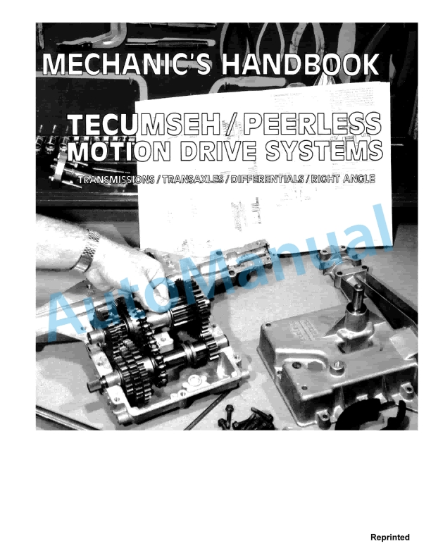 New Holland Tecumseh - Peerless Motion Drive System Mechanic Handbook 40641011