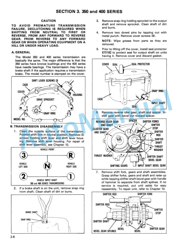 Alternative view of New Holland Tecumseh - Peerless Motion Drive System Mechanic Handbook 40641011