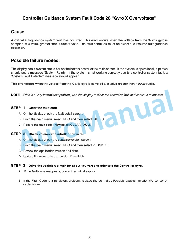 New Holland TG, TJ Series Tractor IntelliSteer Auto Steering System Troubleshooting Repair Manual 87046843-4