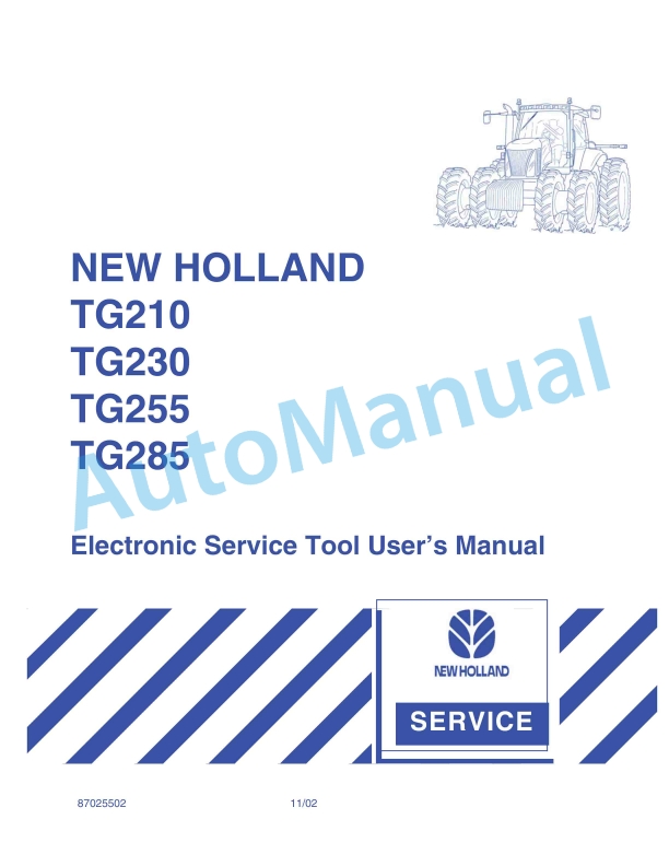 New Holland TG210, TG230, TG255, TG285 Electronic Service Tool User Manual 87025502