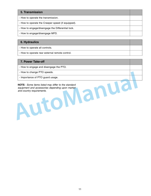 New Holland TG210, TG230, TG255, TG285 Maintenance and Delivery Guide 87020968-3