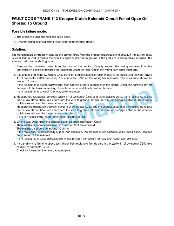 New Holland TG210, TG230, TG255, TG285 Repair Manual 87025511-2