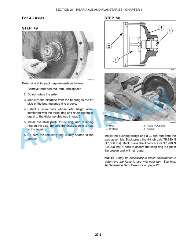New Holland TG210, TG230, TG255, TG285 Tractor Repair Manual 87034555-5