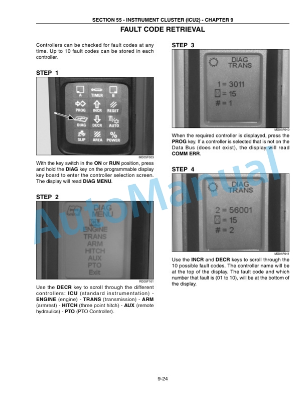 New Holland TG210, TG230, TG255, TG285 Tractor Repair Manual 87367128-2