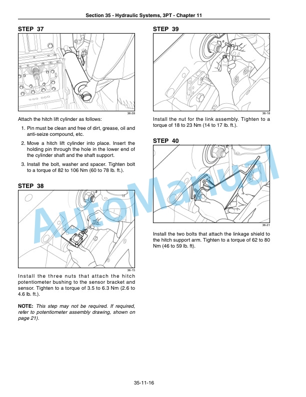 New Holland TG215, TG245, TG275, TG305 Tractor Repair Manual 87678534-5