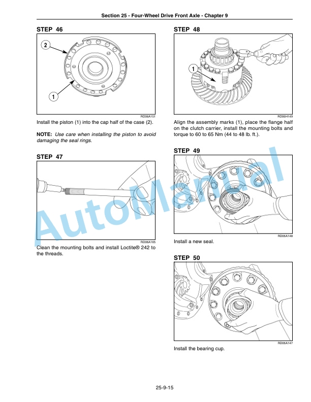 New Holland TG215, TG245, TG275, TG305 Tractor Repair Manual 87689442-3