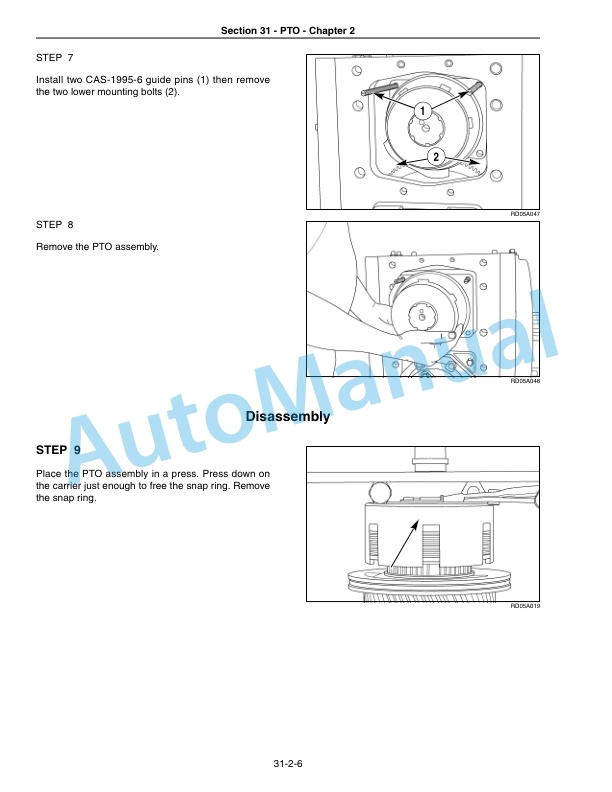 New Holland TG215, TG245, TG275, TG305 Tractor Repair Manual 87710926-2