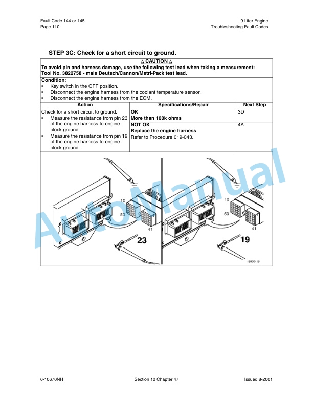 New Holland TJ Series Tractor Repair Manual 86642996-3