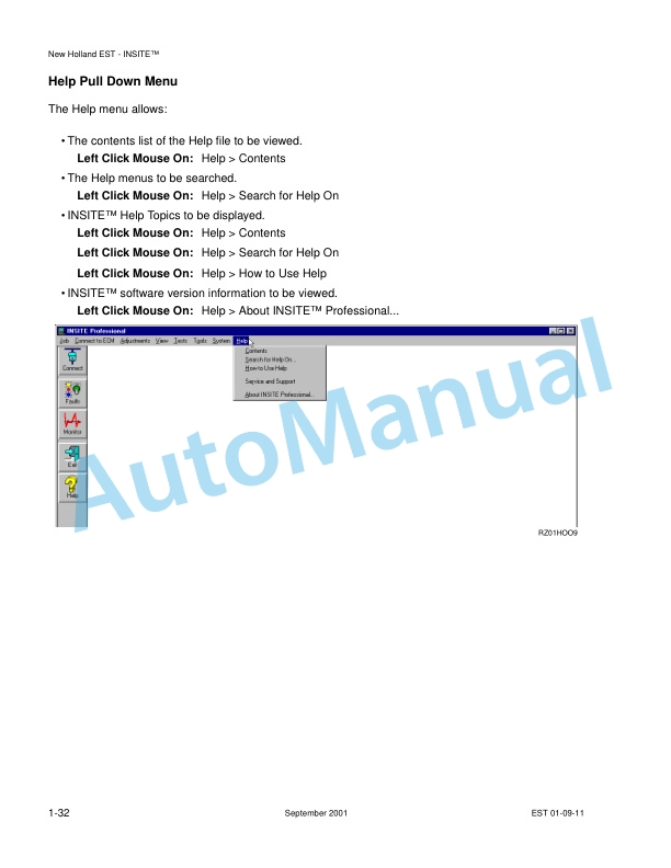 New Holland TJ Series Tractor Repair Manual 86643000-2