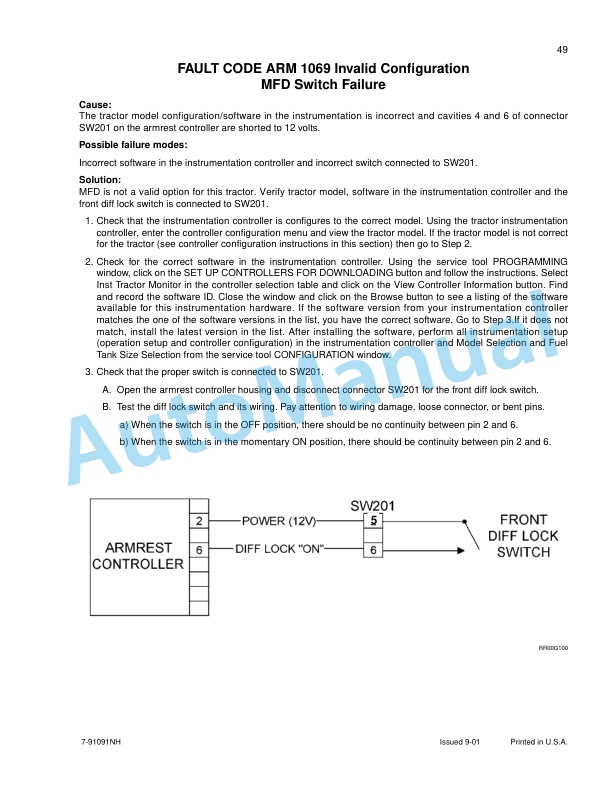 New Holland TJ Series Tractor Repair Manual 86643010-2