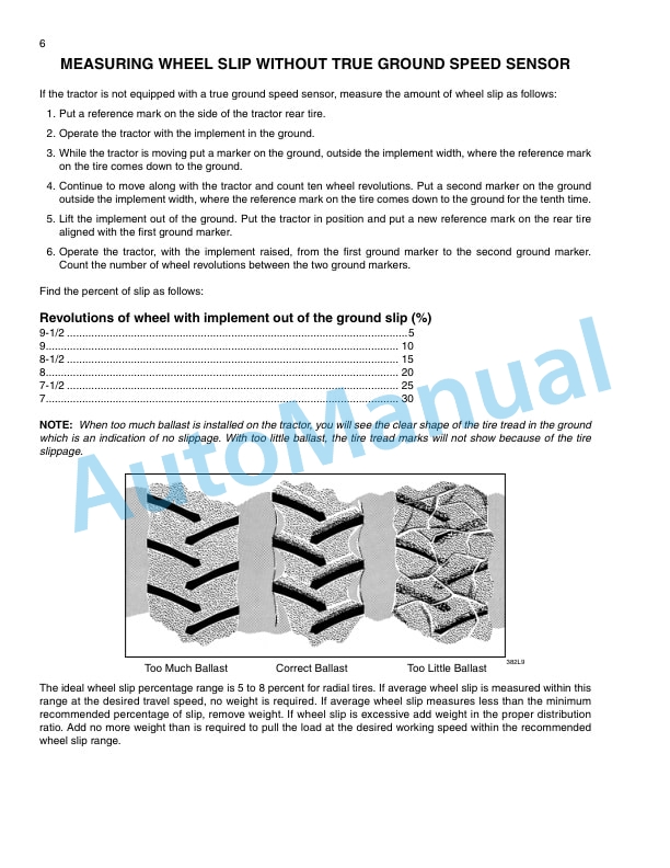 Alternative view of New Holland TJ275, TJ325, TJ375, TJ425, TJ450, TJ500 Tractor Ballasting Guide 87033911