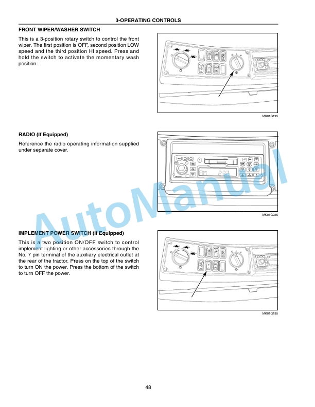 Alternative view of New Holland TJ275, TJ325, TJ375, TJ425, TJ450, TJ500 Tractor Operation and Maintenance Manual 87033610