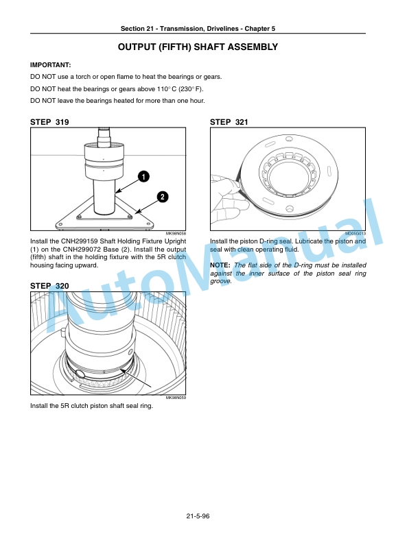 New Holland TJ280, TJ330, TJ380, TJ430, TJ480, TJ530 Tractor Repair Manual 87525643-3