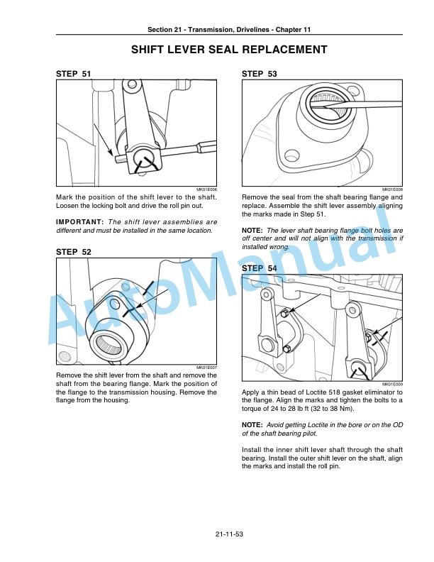 New Holland TJ280, TJ330, TJ380, TJ430, TJ480, TJ530 Tractor Repair Manual 87525643-5