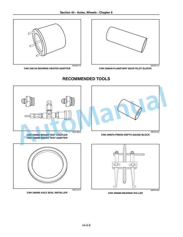 New Holland TJ280, TJ330, TJ380, TJ430, TJ480, TJ530 Tractor Repair Manual 87525646-4