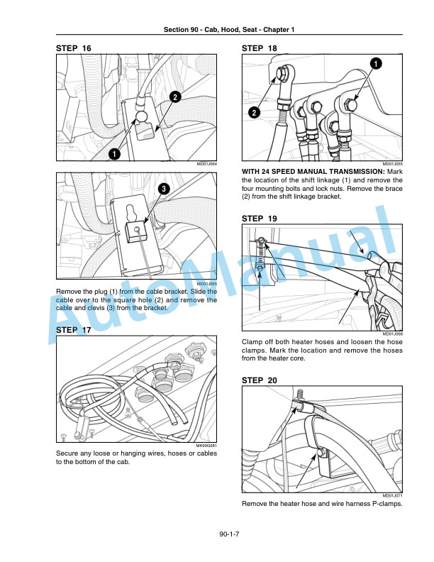 New Holland TJ280, TJ330, TJ380, TJ430, TJ480, TJ530 Tractor Repair Manual 87525649-5