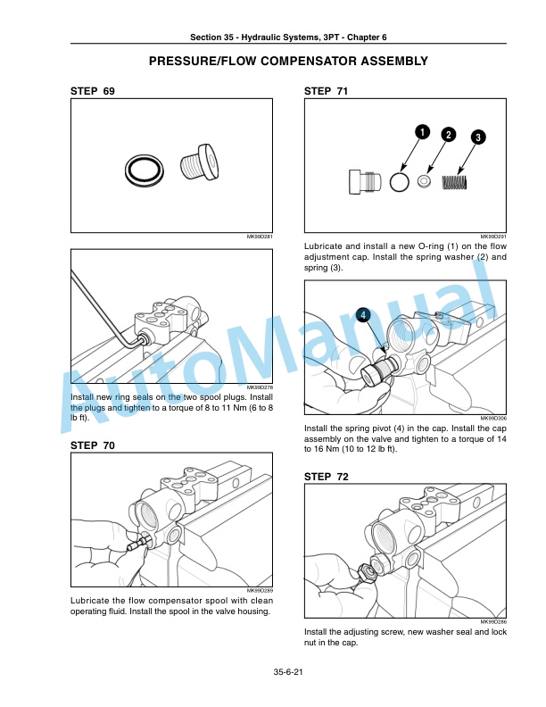 New Holland TJ280, TJ330, TJ380, TJ430, TJ480, TJ530 Tractor Repair Manual 87618159-3