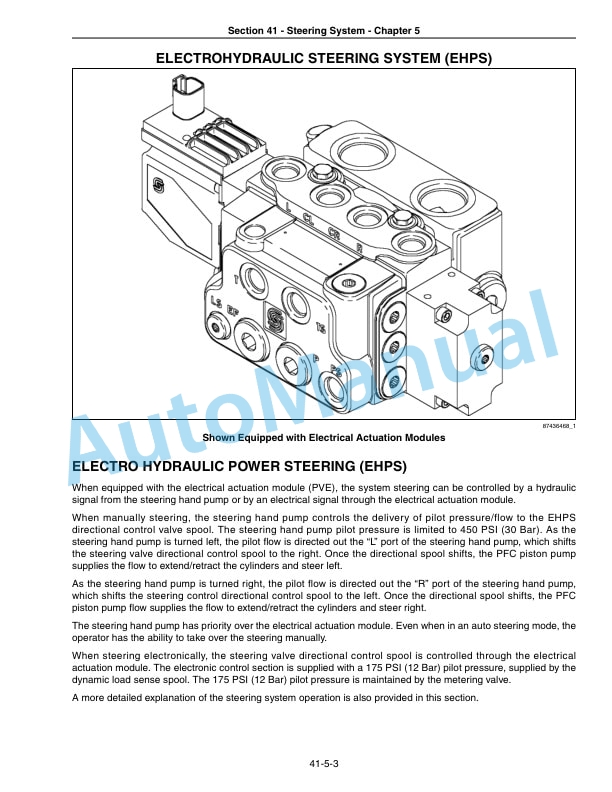 New Holland TJ280, TJ330, TJ380, TJ430, TJ480, TJ530 Tractor Repair Manual 87618160-3