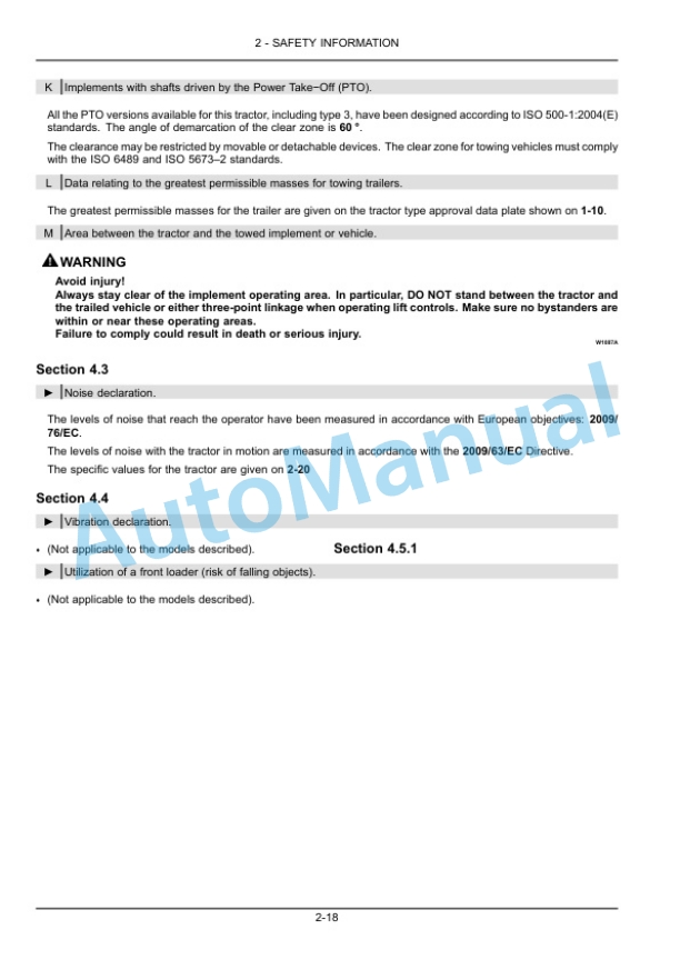 New Holland TK4020V, TK4030V, TK4020F, TK4030F, TK4040M, TK4050M, TK4030, TK4040, TK4050, TK4060 Tractor Operation and Maintenance Manual 48077221-2