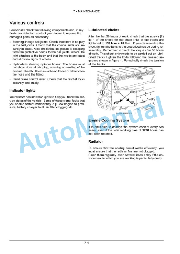 New Holland TK4030V, TK4050, TK4050M, TK4060 Tractor Operation and Maintenance Manual 47768430-4